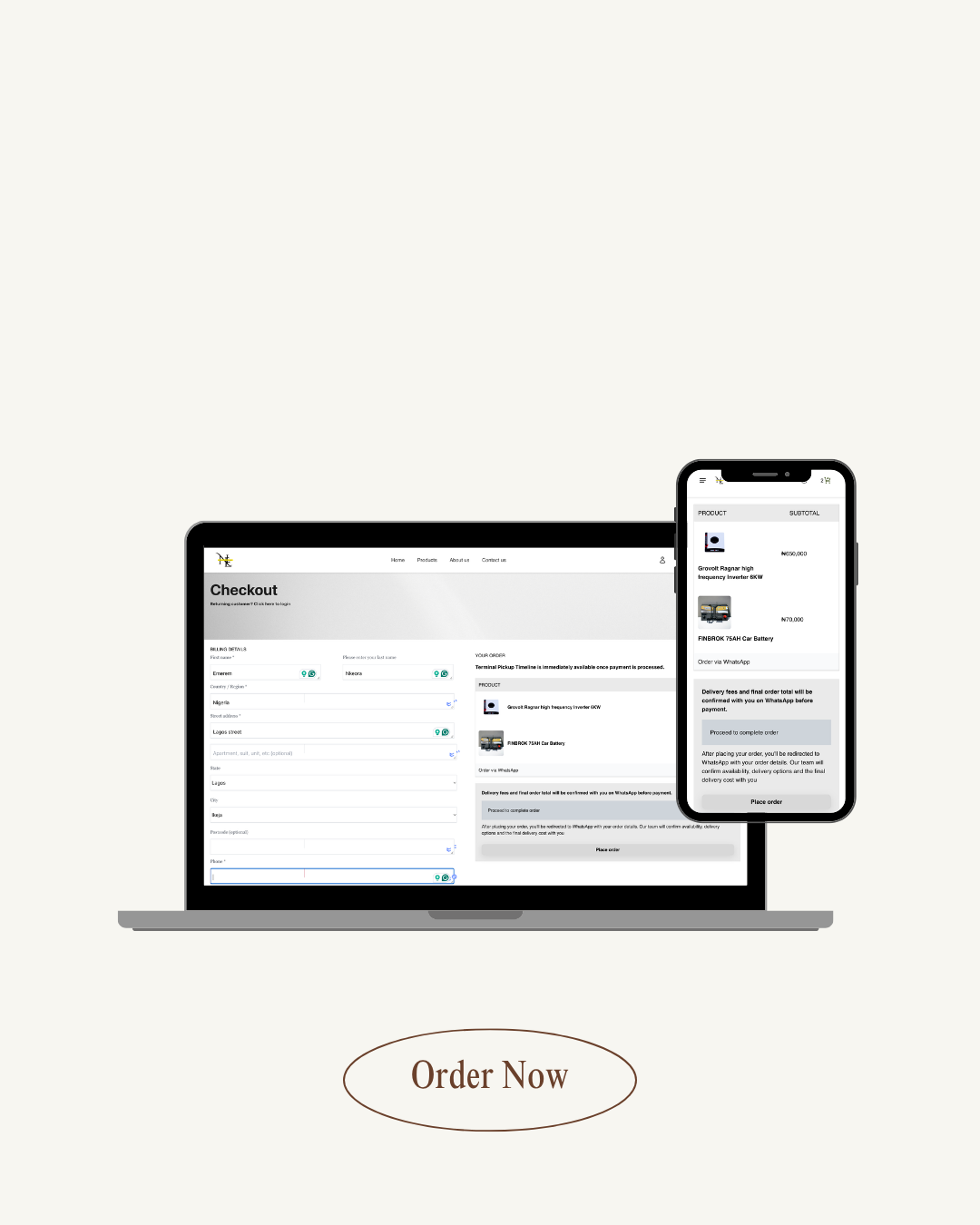 Neuman Energy ordering experience